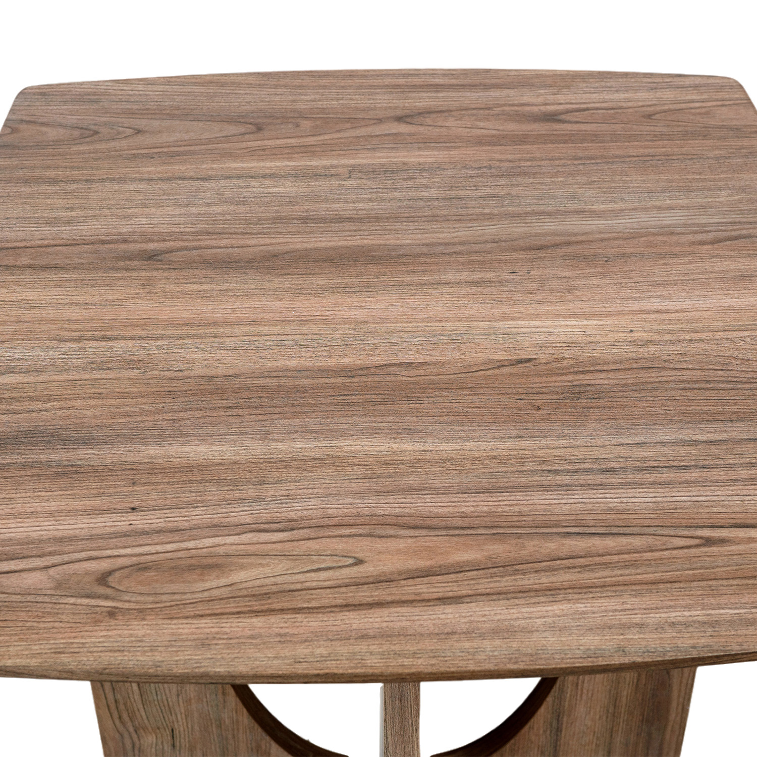 Foto 6 pulgar | Mesa Lateral Cuadrada Con Base Curva De Madera Y Acabado Veteado – Bossa Yama