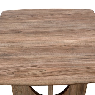 Foto 5 | Mesa Lateral Cuadrada Con Base Curva De Madera Y Acabado Veteado – Bossa Yama