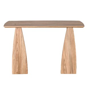Foto 2 | Consola Con Doble Base Curva Y Cubierta De Madera Veteada – Bossa Reni