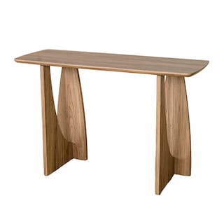 Foto 3 | Consola Con Doble Base Curva Y Cubierta De Madera Veteada – Bossa Reni
