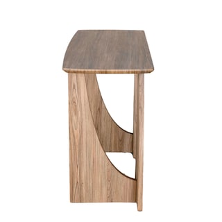 Foto 4 | Consola Con Doble Base Curva Y Cubierta De Madera Veteada – Bossa Reni
