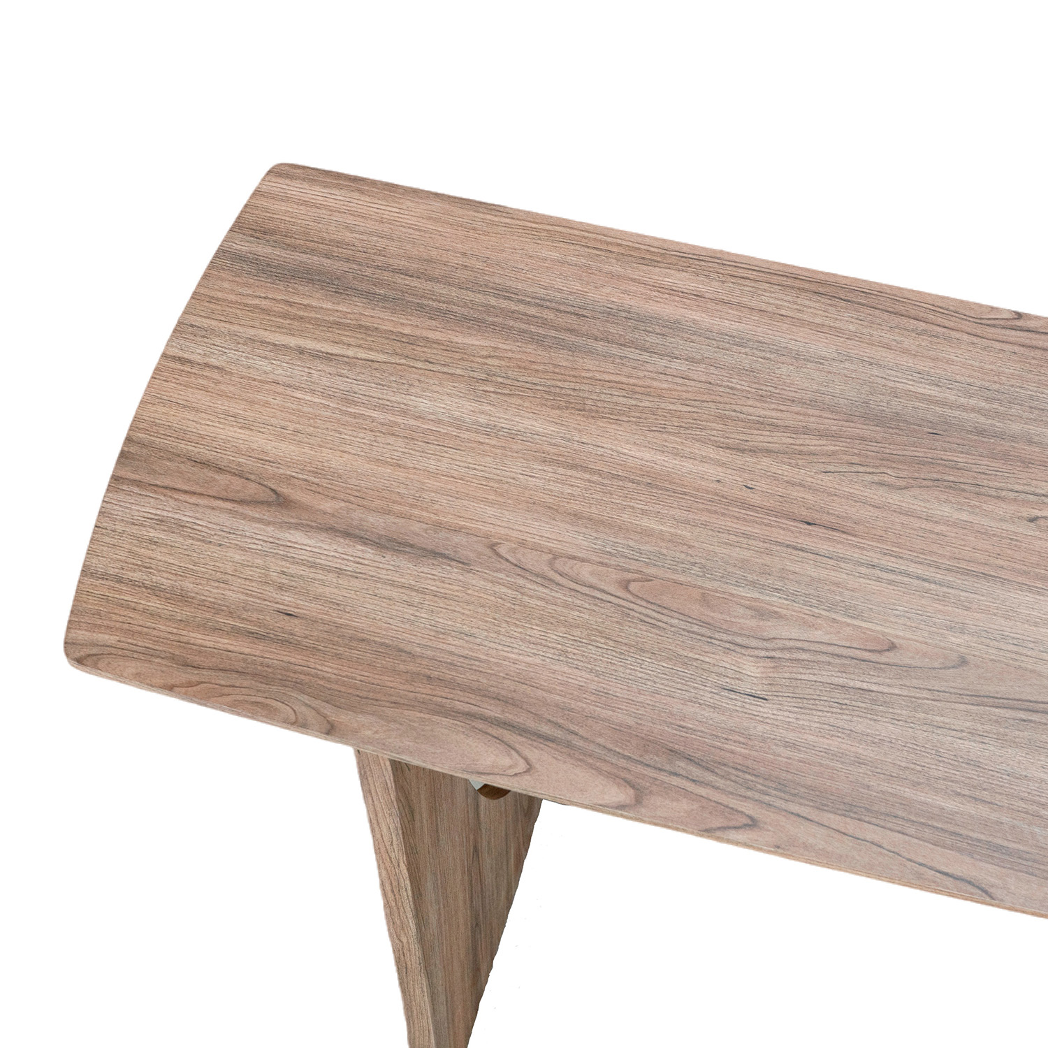 Foto 6 pulgar | Consola Con Doble Base Curva Y Cubierta De Madera Veteada – Bossa Reni