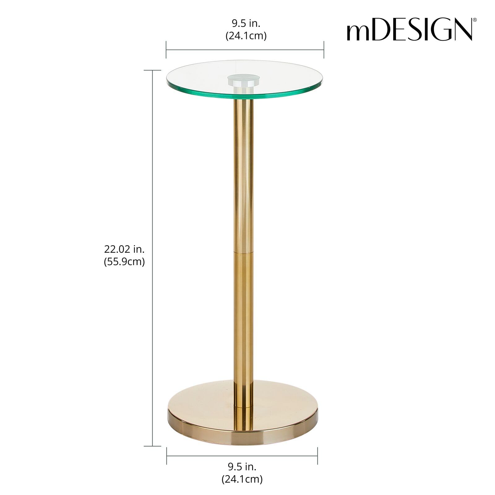 Foto 4 pulgar | Mesa Lateral Y Auxiliar Para Bebidas Con Diseño En M  Tapa De Cristal  Pequeña Y Moderna  9 Pulgadas - Venta Intern