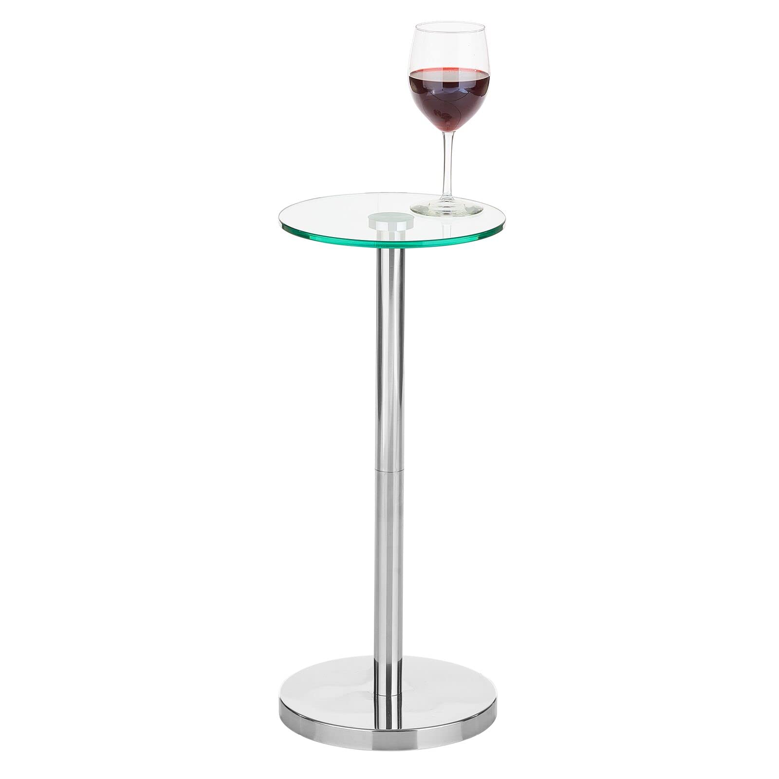 Foto 2 pulgar | Mesita De Noche Con Tapa De Cristal De Diseño Auxiliar  Transparente Y Cromada - Venta Internacional.