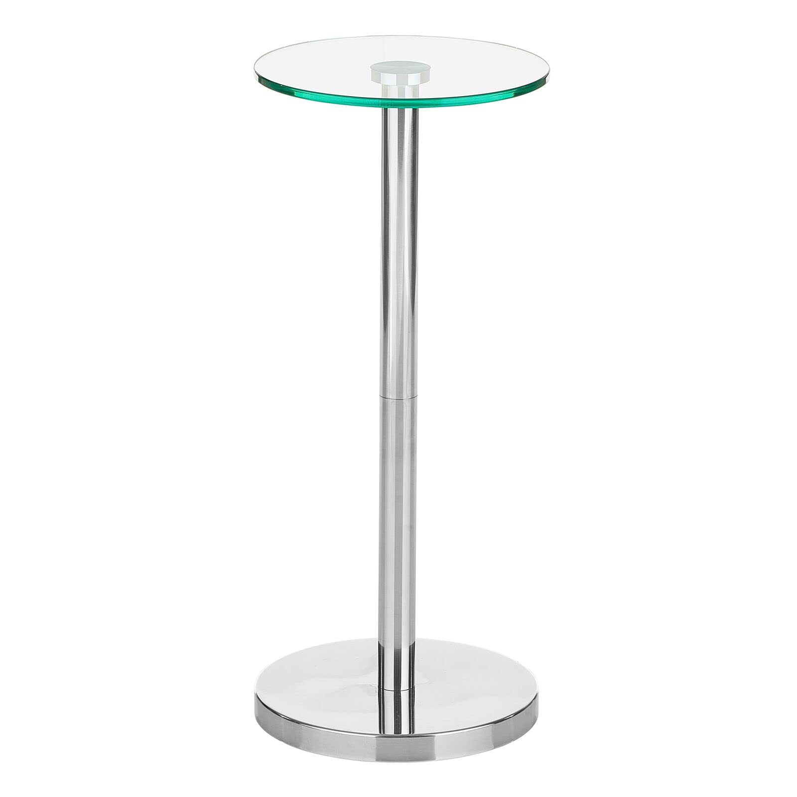 Foto 8 pulgar | Mesita De Noche Con Tapa De Cristal De Diseño Auxiliar  Transparente Y Cromada - Venta Internacional.