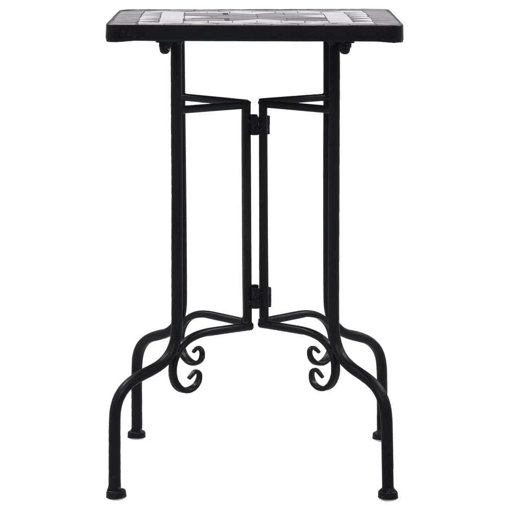 Foto 3 pulgar | Mesa Auxiliar Vidaxl En Mosaico De Cerámica En Blanco Y Negro Para Exteriores - Venta Internacional.