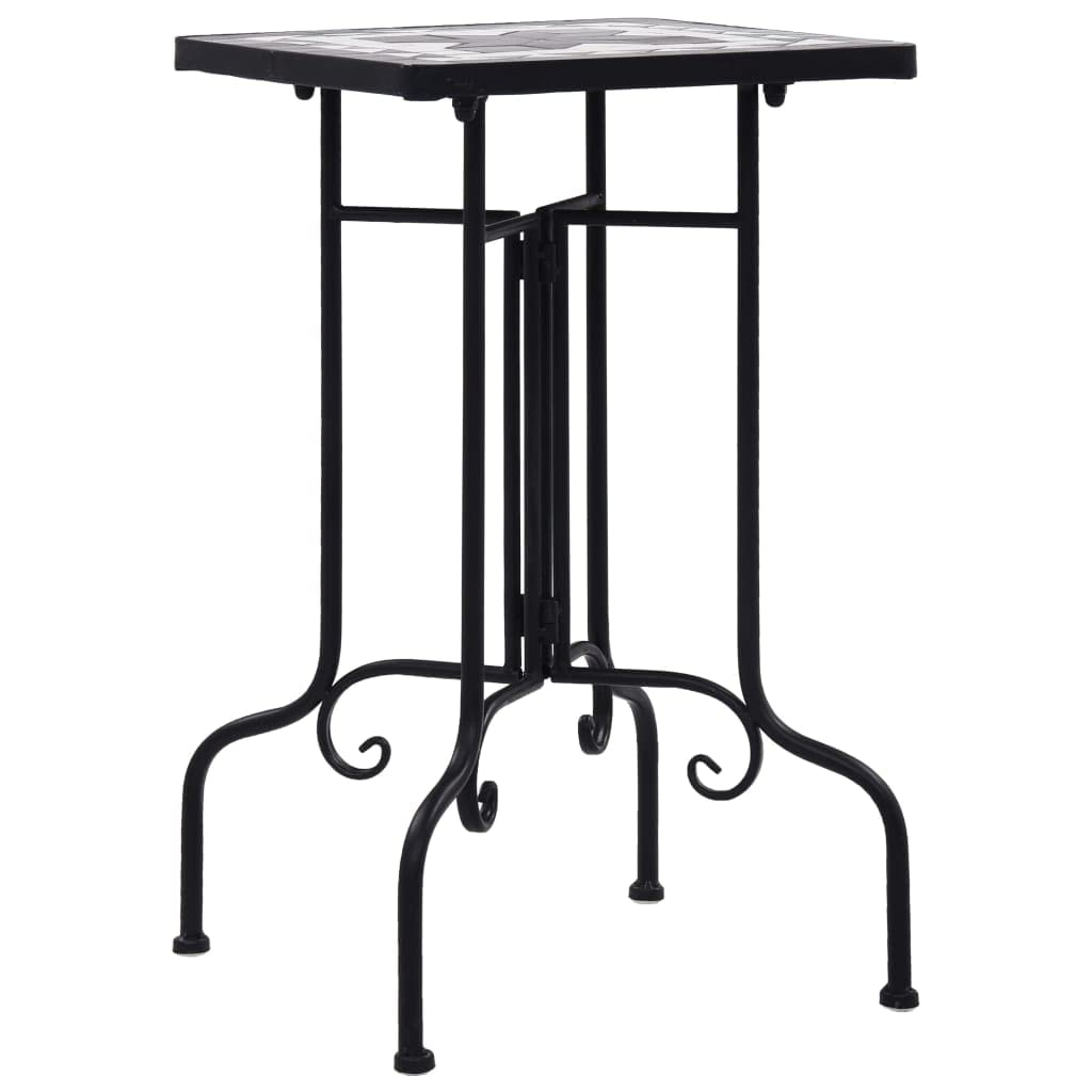 Foto 4 pulgar | Mesa Auxiliar Vidaxl En Mosaico De Cerámica En Blanco Y Negro Para Exteriores - Venta Internacional.
