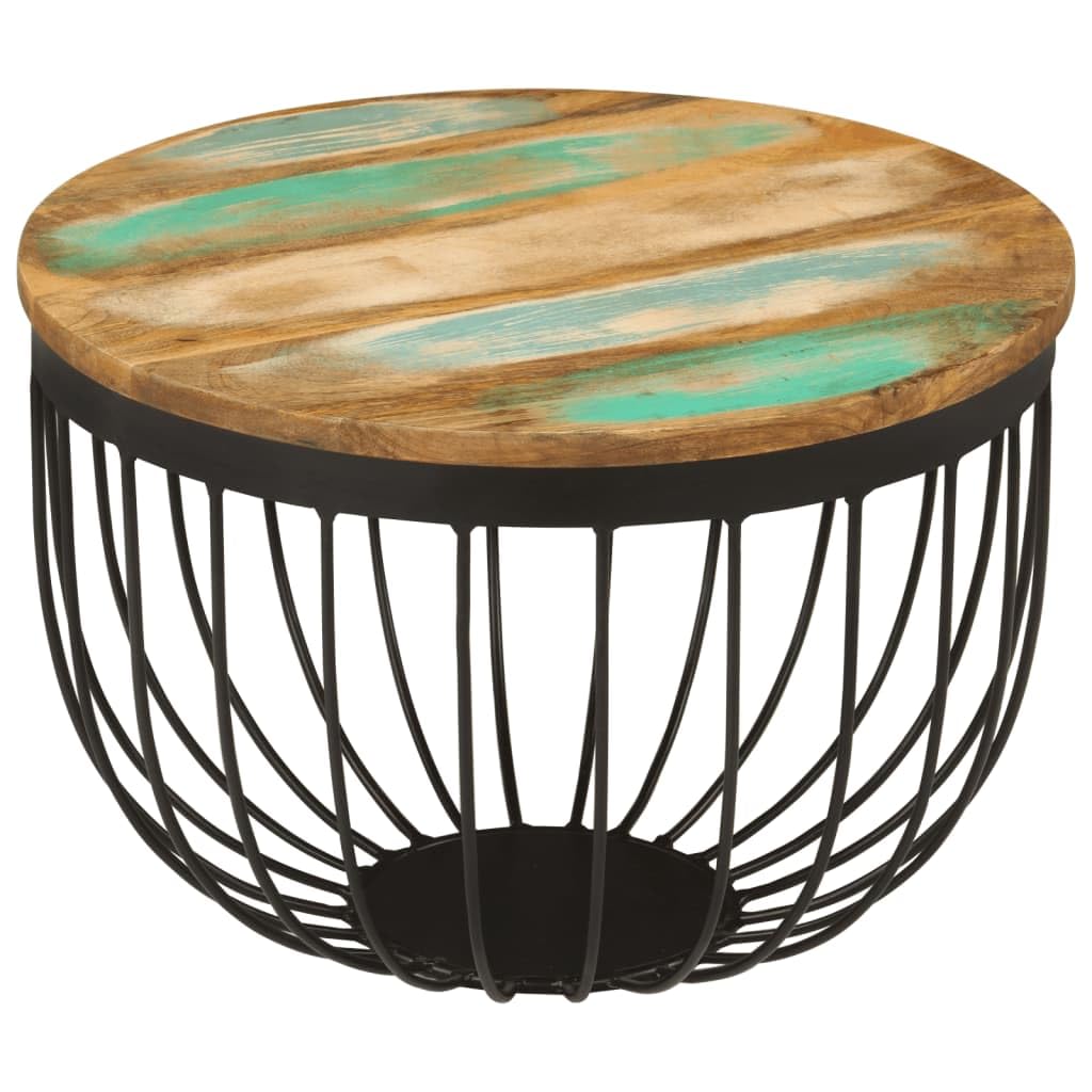 Foto 2 pulgar | Mesita Vidaxl Multicolor Industrial Ø50x35cm Madera Recuperada - Venta Internacional.