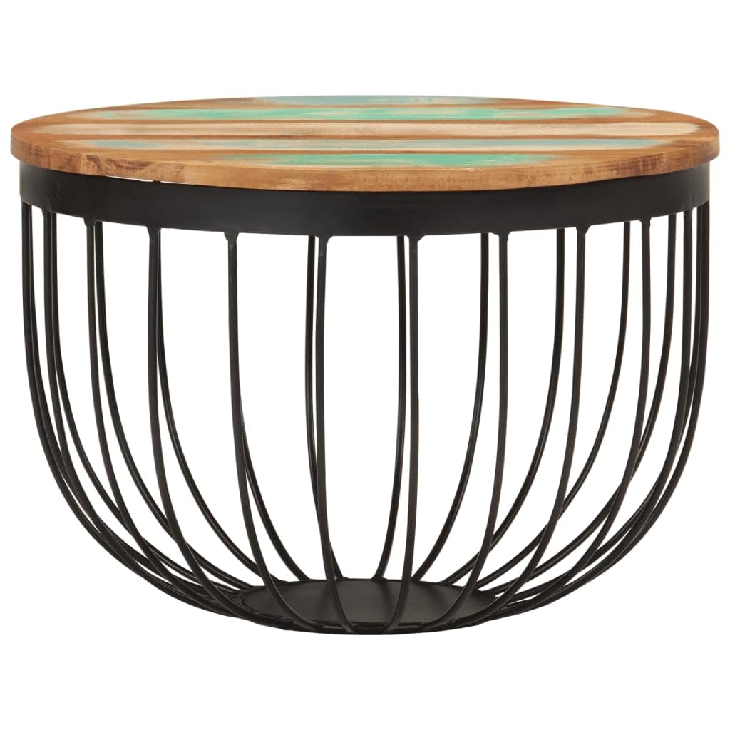 Foto 3 pulgar | Mesita Vidaxl Multicolor Industrial Ø50x35cm Madera Recuperada - Venta Internacional.