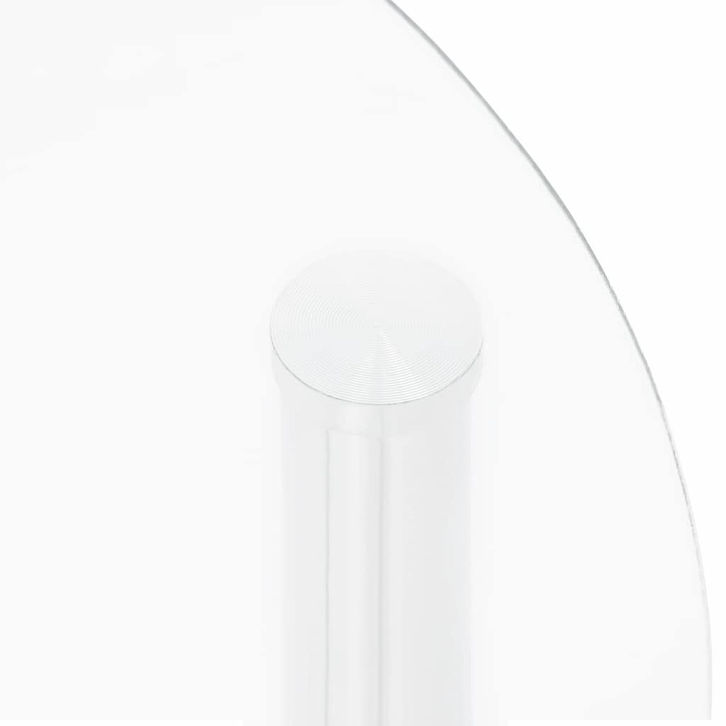 Foto 5 pulgar | Mesa Auxiliar Vidaxl Modern De 2 Niveles De Vidrio Transparente Con Acero - Venta Internacional.