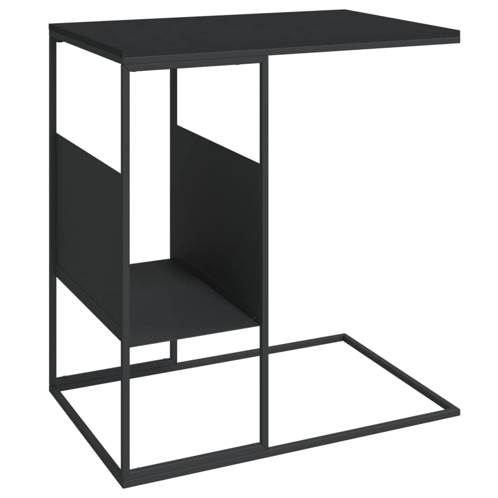 Foto 2 pulgar | Mesa Auxiliar Vidaxl Elegante Madera De Ingeniería Con Diseño En C  Color Negro - Venta Internacional.