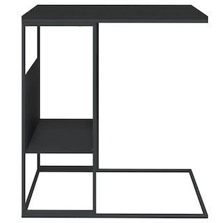Foto 3 | Mesa Auxiliar Vidaxl Elegante Madera De Ingeniería Con Diseño En C Color Negro - Venta Internacional.