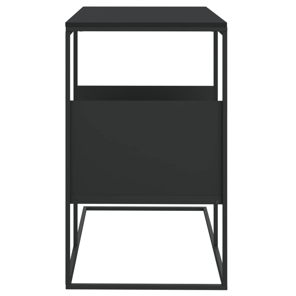Foto 4 | Mesa Auxiliar Vidaxl Elegante Madera De Ingeniería Con Diseño En C  Color Negro - Venta Internacional.
