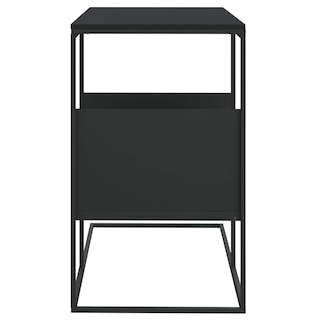 Foto 4 | Mesa Auxiliar Vidaxl Elegante Madera De Ingeniería Con Diseño En C Color Negro - Venta Internacional.