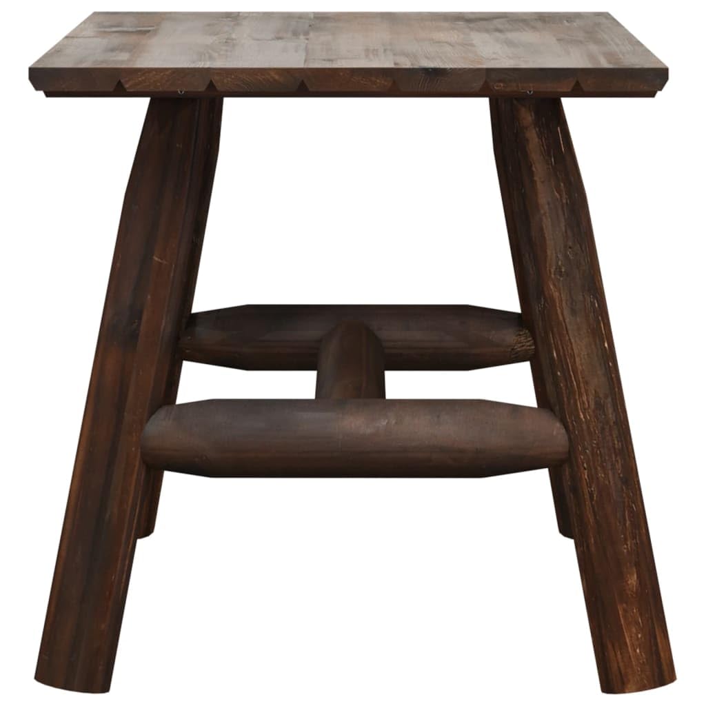 Foto 4 pulgar | Mesa Auxiliar Vidaxl De Madera Maciza De Abeto Quemada  50 X 50 X 50 Cm  Para Exteriores - Venta Internacional.