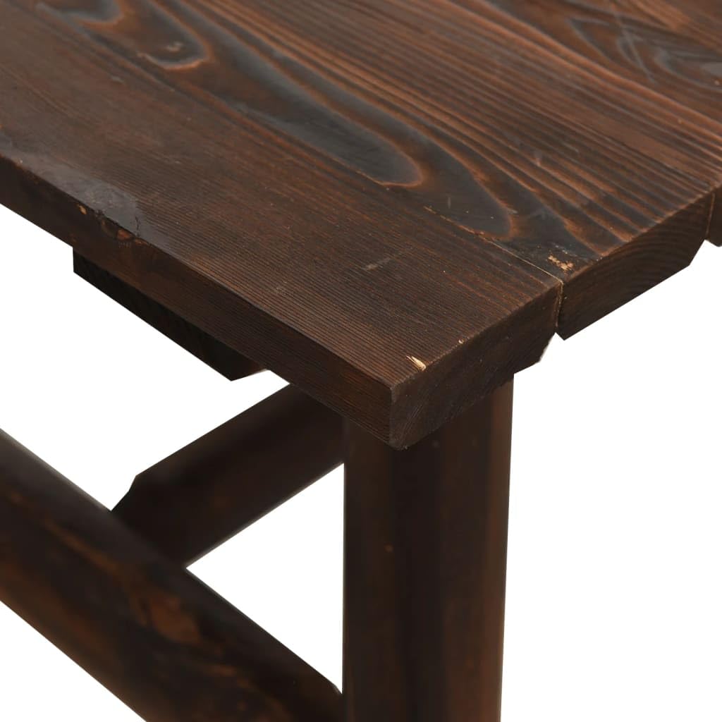 Foto 6 pulgar | Mesa Auxiliar Vidaxl De Madera Maciza De Abeto Quemada  50 X 50 X 50 Cm  Para Exteriores - Venta Internacional.