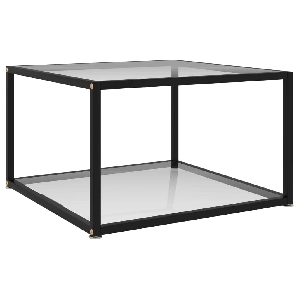 Mesa De Café Vidaxl De Cristal Templado Transparente 60x60x35 Cm - Venta Internacional.