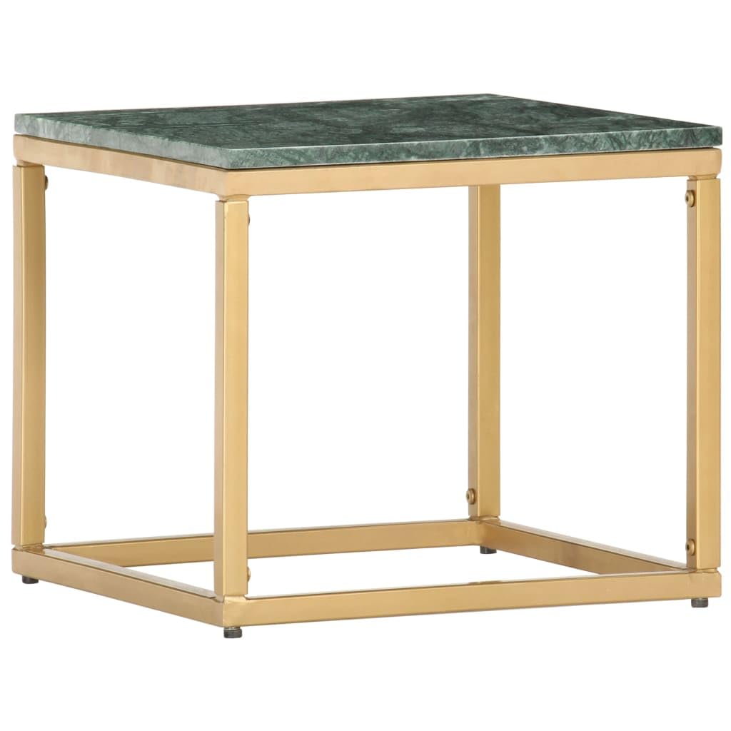 Mesa De Café Vidaxl Green Real Stone Con Textura De Mármol - Venta Internacional.
