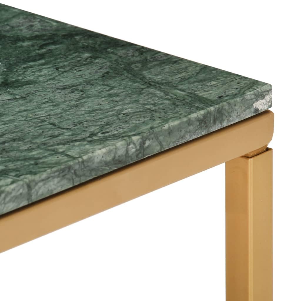 Foto 4 pulgar | Mesa De Café Vidaxl Green Real Stone Con Textura De Mármol - Venta Internacional.