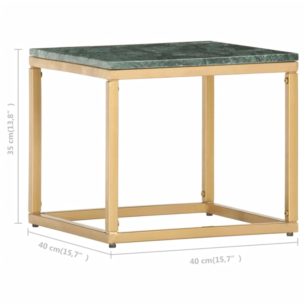 Foto 5 pulgar | Mesa De Café Vidaxl Green Real Stone Con Textura De Mármol - Venta Internacional.