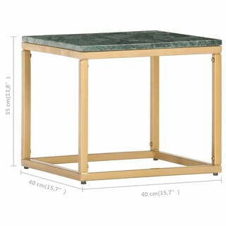 Foto 4 | Mesa De Café Vidaxl Green Real Stone Con Textura De Mármol - Venta Internacional.