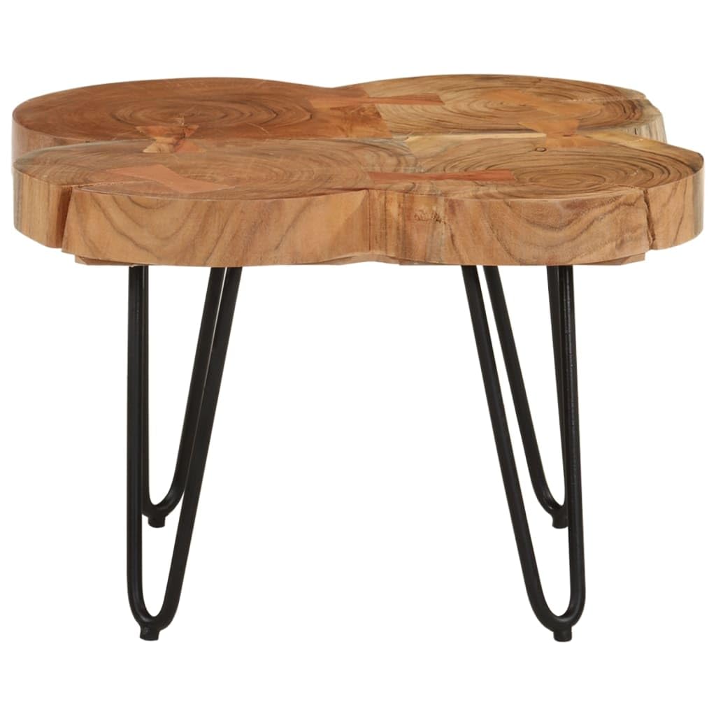 Foto 5 pulgar | Mesa De Café Vidaxl De Madera Maciza De Acacia Con Marco De Hierro 52 X 50 X 36 Cm - Venta Internacional.