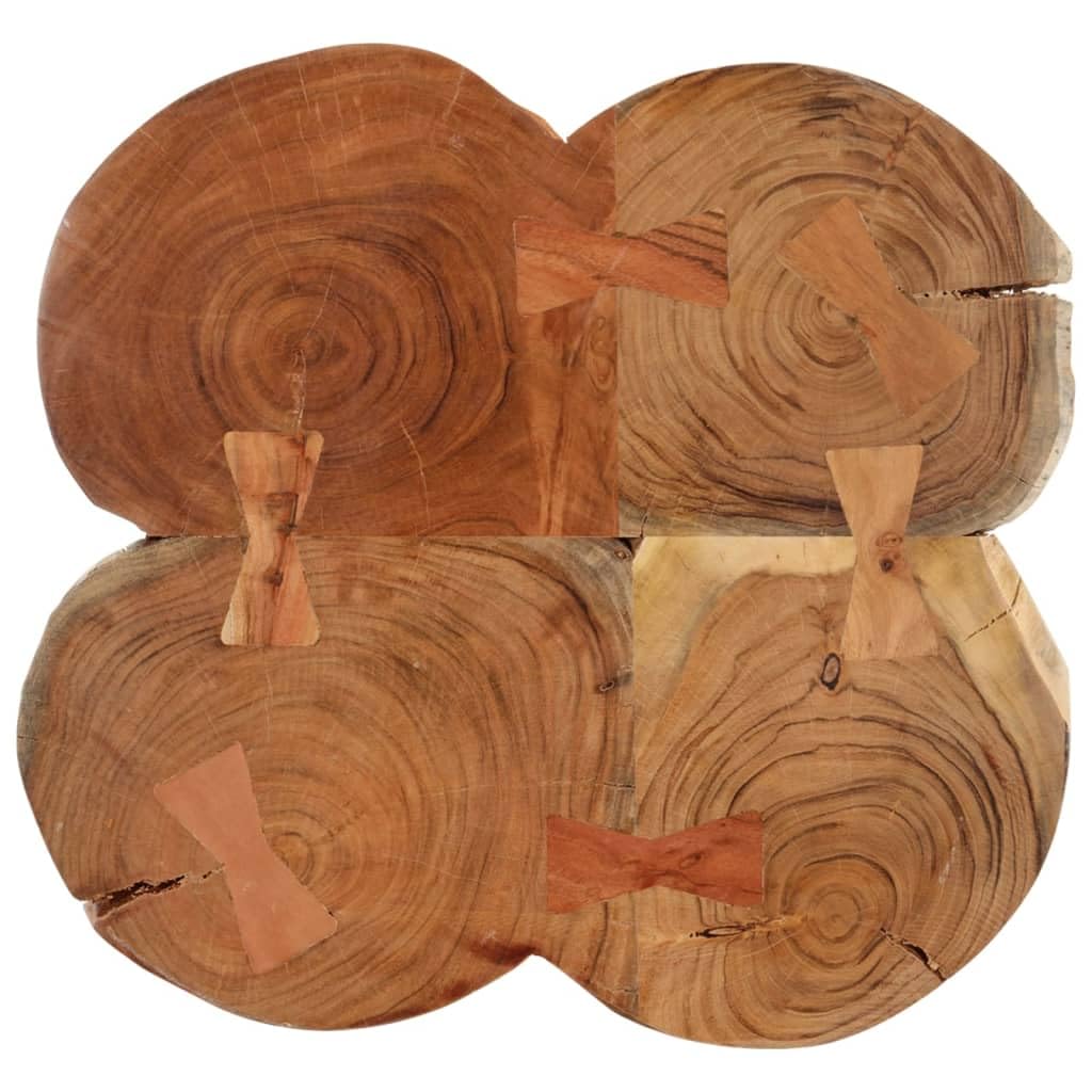 Foto 6 pulgar | Mesa De Café Vidaxl De Madera Maciza De Acacia Con Marco De Hierro 52 X 50 X 36 Cm - Venta Internacional.