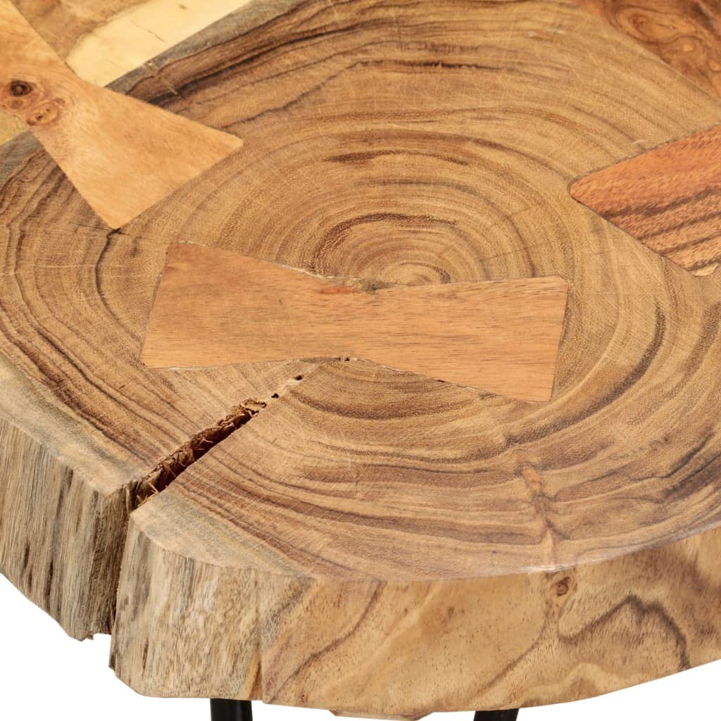 Foto 7 pulgar | Mesa De Café Vidaxl De Madera Maciza De Acacia Con Marco De Hierro 52 X 50 X 36 Cm - Venta Internacional.