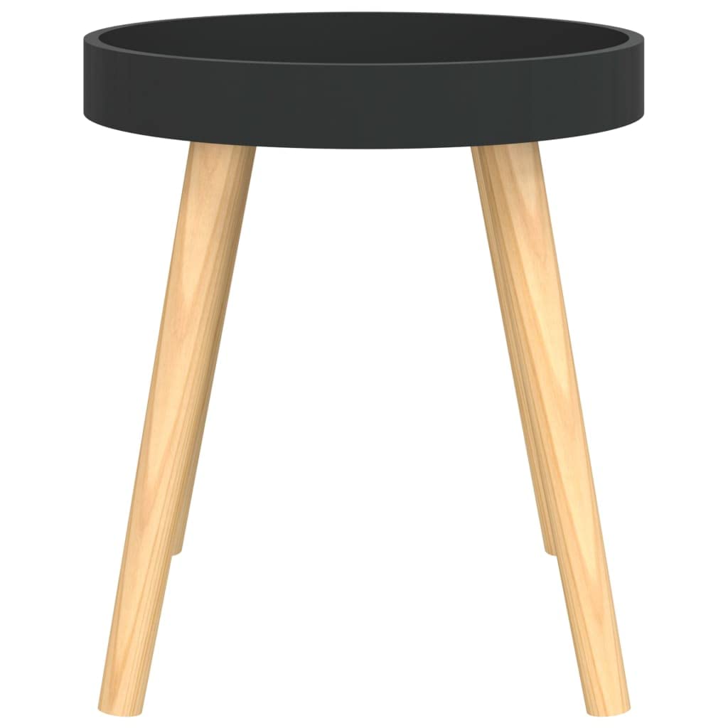Foto 5 pulgar | Mesa Auxiliar Vidaxl Con Extremo Redondo Y Patas De Madera De Pino Negro - Venta Internacional.