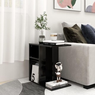 Foto 2 | Mesa Auxiliar Vidaxl Negra 50x30x50 Cm Madera Mecanizada - Venta Internacional.