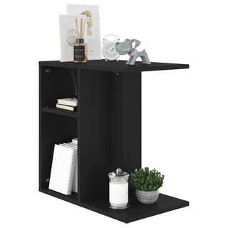 Foto 3 | Mesa Auxiliar Vidaxl Negra 50x30x50 Cm Madera Mecanizada - Venta Internacional.