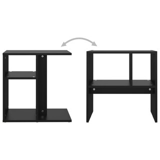 Foto 7 | Mesa Auxiliar Vidaxl Negra 50x30x50 Cm Madera Mecanizada - Venta Internacional.