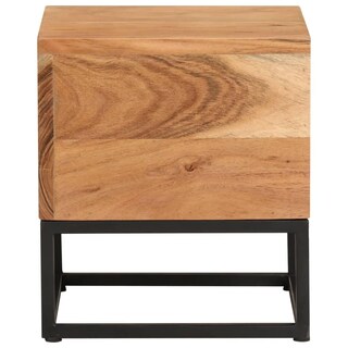 Foto 3 | Mesa Auxiliar Vidaxl De Madera Maciza De Acacia 30 X 30 X 33 Cm Con Patas De Hierro - Venta Internacional.