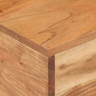 Foto 5 | Mesa Auxiliar Vidaxl De Madera Maciza De Acacia 30 X 30 X 33 Cm Con Patas De Hierro - Venta Internacional.