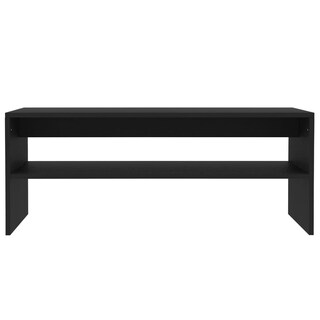 Foto 5 | Mesa De Café Vidaxl De Aglomerado Negro Con Estante 100x40x40 Cm - Venta Internacional.