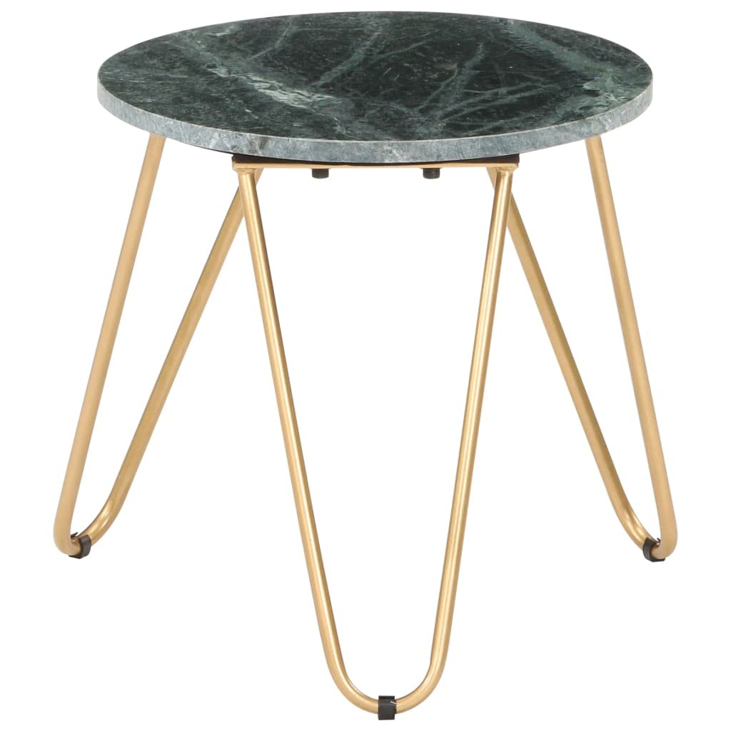 Mesa De Café Vidaxl Green Real Stone Con Textura De Mármol - Venta Internacional.
