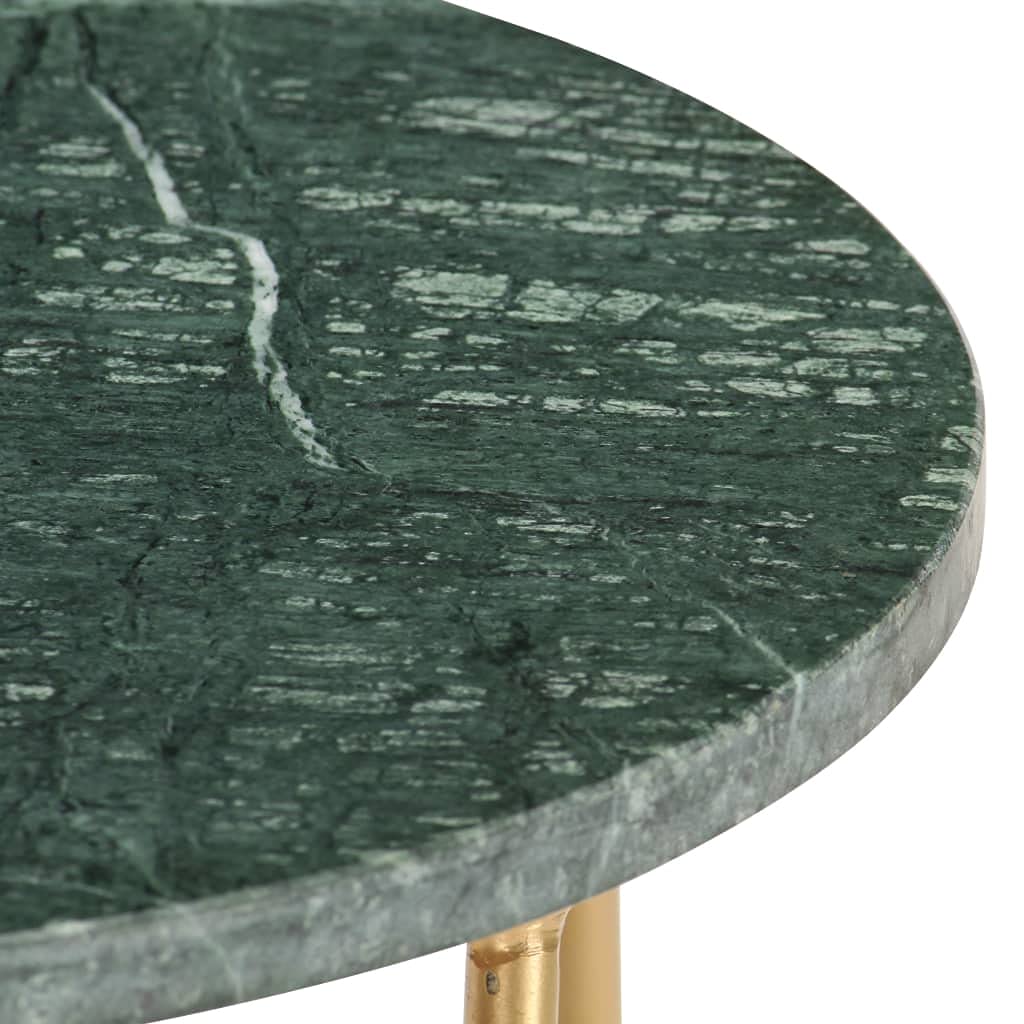 Foto 3 pulgar | Mesa De Café Vidaxl Green Real Stone Con Textura De Mármol - Venta Internacional.