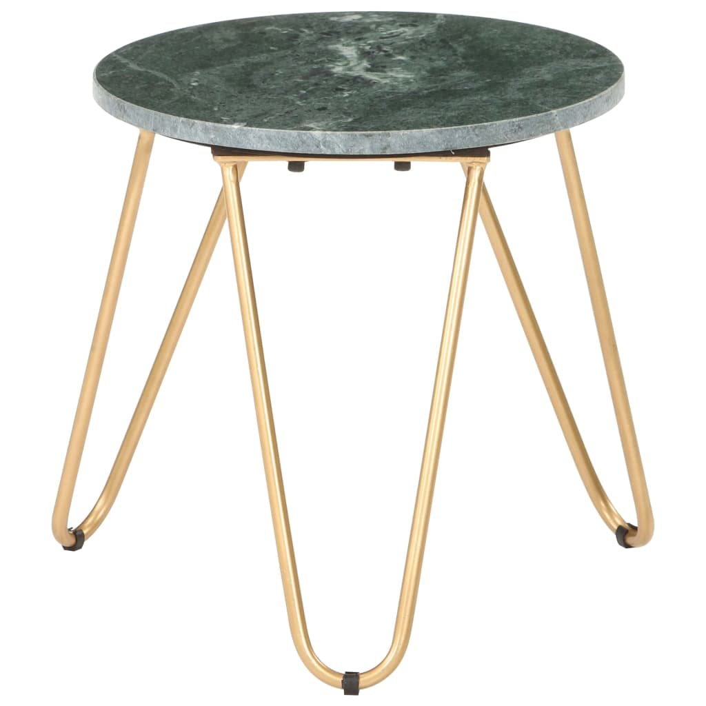 Foto 4 pulgar | Mesa De Café Vidaxl Green Real Stone Con Textura De Mármol - Venta Internacional.