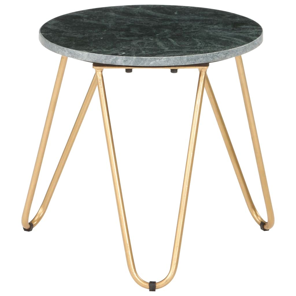 Foto 5 pulgar | Mesa De Café Vidaxl Green Real Stone Con Textura De Mármol - Venta Internacional.