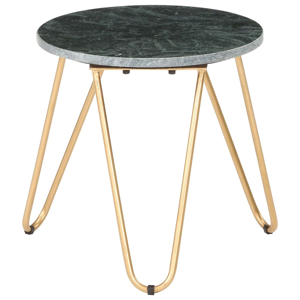 Foto 6 pulgar | Mesa De Café Vidaxl Green Real Stone Con Textura De Mármol - Venta Internacional.