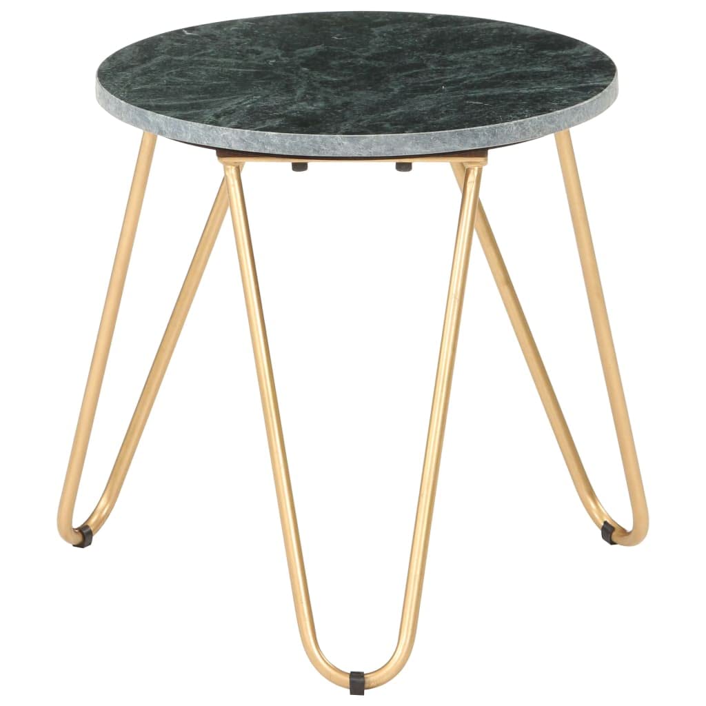 Foto 7 pulgar | Mesa De Café Vidaxl Green Real Stone Con Textura De Mármol - Venta Internacional.