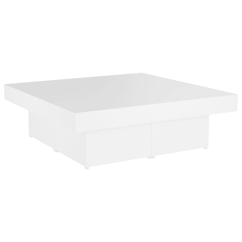 Mesa De Café Vidaxl De Madera De Ingeniería Blanca 90x90x28 Cm - Venta Internacional.