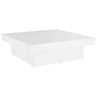 Foto 1 | Mesa De Café Vidaxl De Madera De Ingeniería Blanca 90x90x28 Cm - Venta Internacional.
