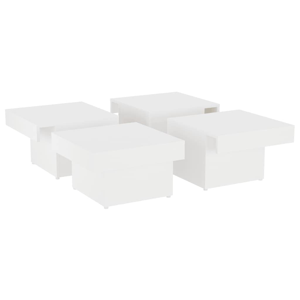 Foto 5 pulgar | Mesa De Café Vidaxl De Madera De Ingeniería Blanca 90x90x28 Cm - Venta Internacional.