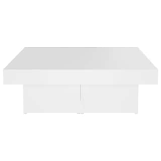 Foto 5 | Mesa De Café Vidaxl De Madera De Ingeniería Blanca 90x90x28 Cm - Venta Internacional.