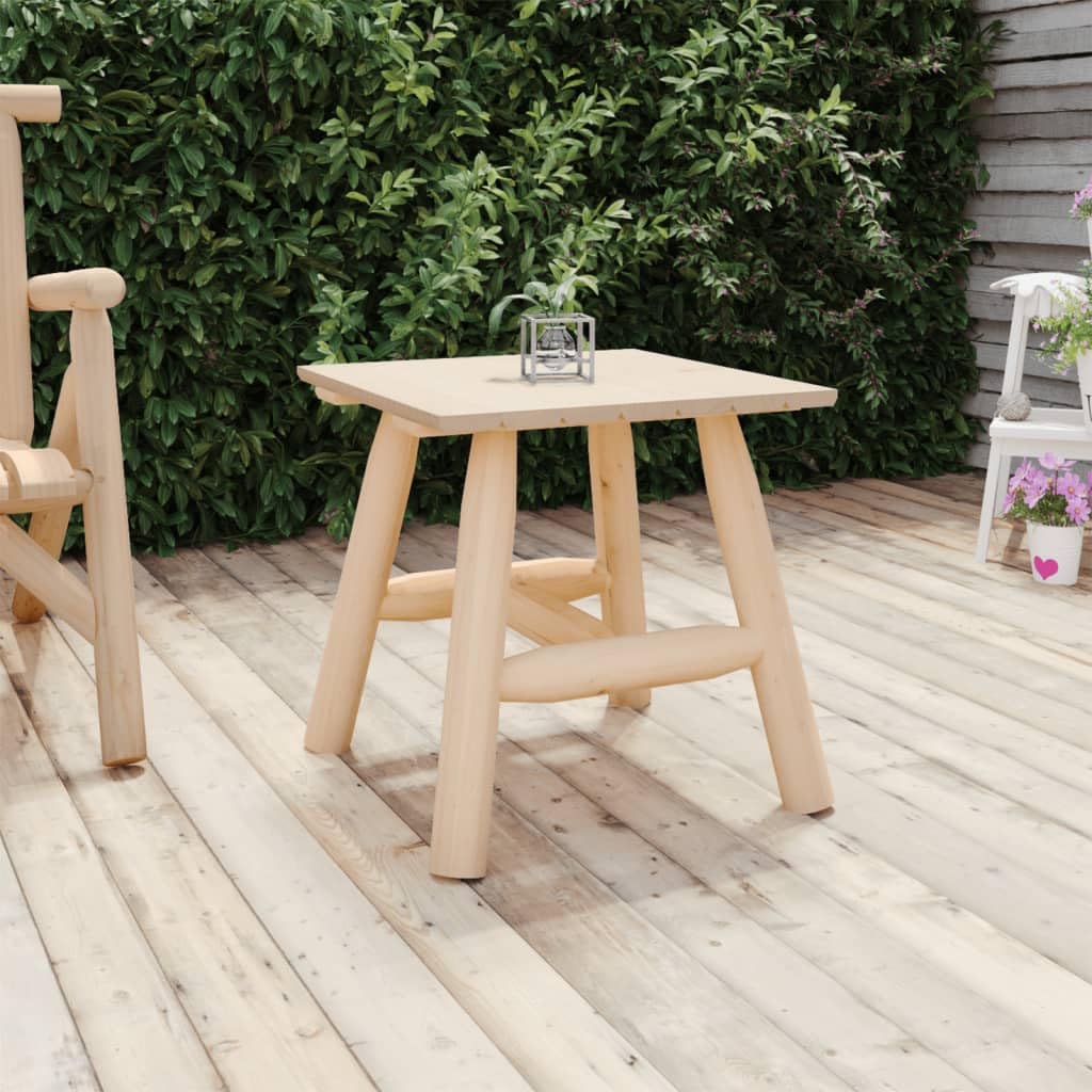 Foto 2 | Mesa Auxiliar Vidaxl De Madera Maciza De Abeto  Color Marrón  Para Exteriores - Venta Internacional.
