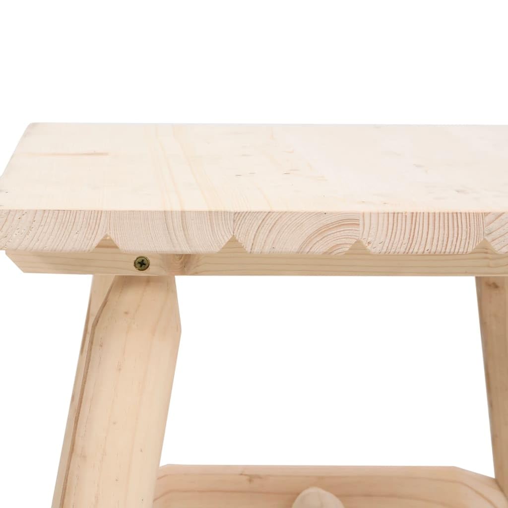 Foto 5 | Mesa Auxiliar Vidaxl De Madera Maciza De Abeto  Color Marrón  Para Exteriores - Venta Internacional.