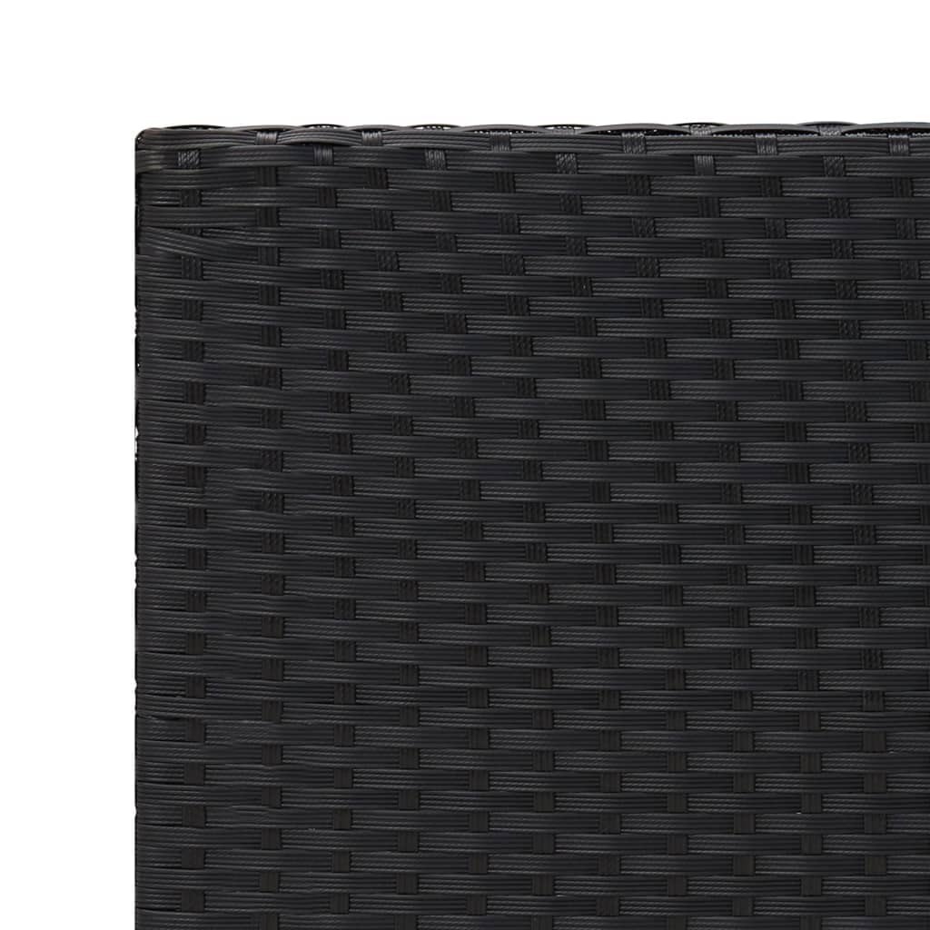 Foto 6 | Mesa Auxiliar Vidaxl  Duradera  De Poliratán Negro  Diseño De 2 Capas - Venta Internacional.