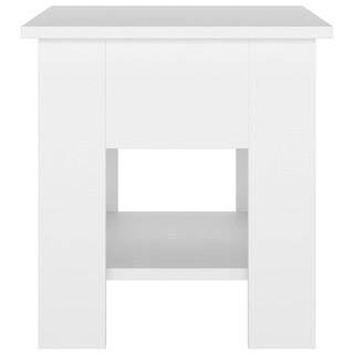 Foto 5 | Mesa De Café Vidaxl Moderna Blanca Con Estante De Almacenamiento De 40 X 40 X 42 Cm - Venta Internacional.