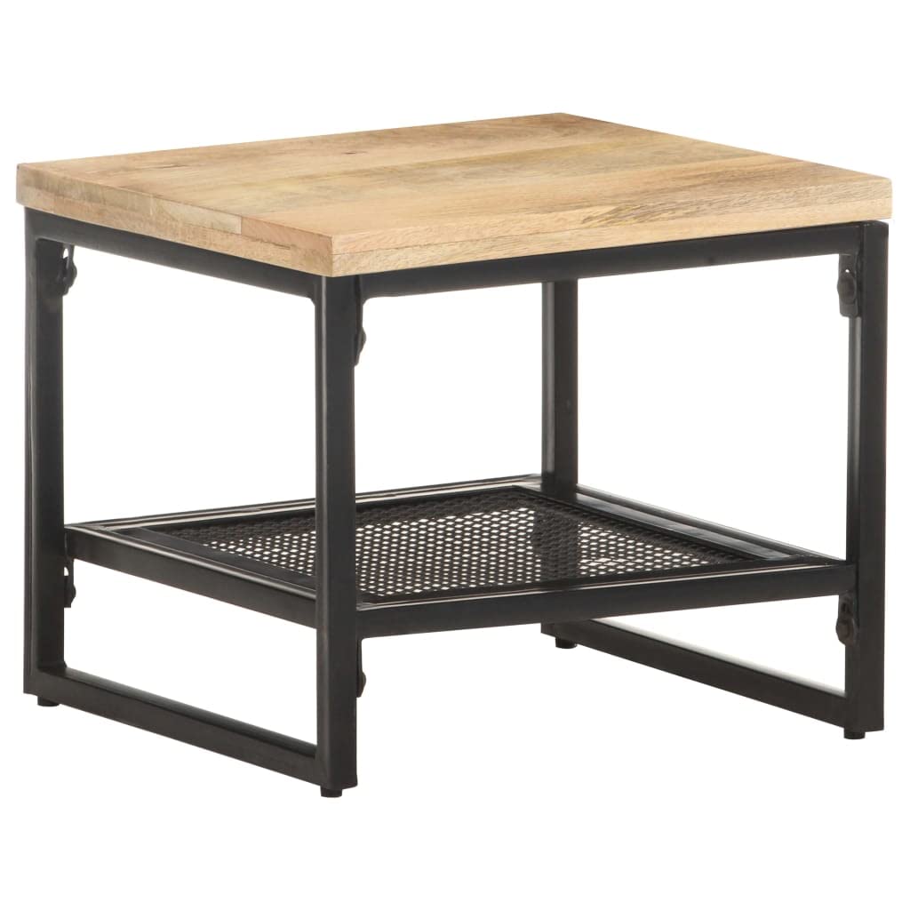 Mesa Auxiliar Vidaxl  Estilo Granja  Madera Maciza De Mango Rugoso - Venta Internacional.